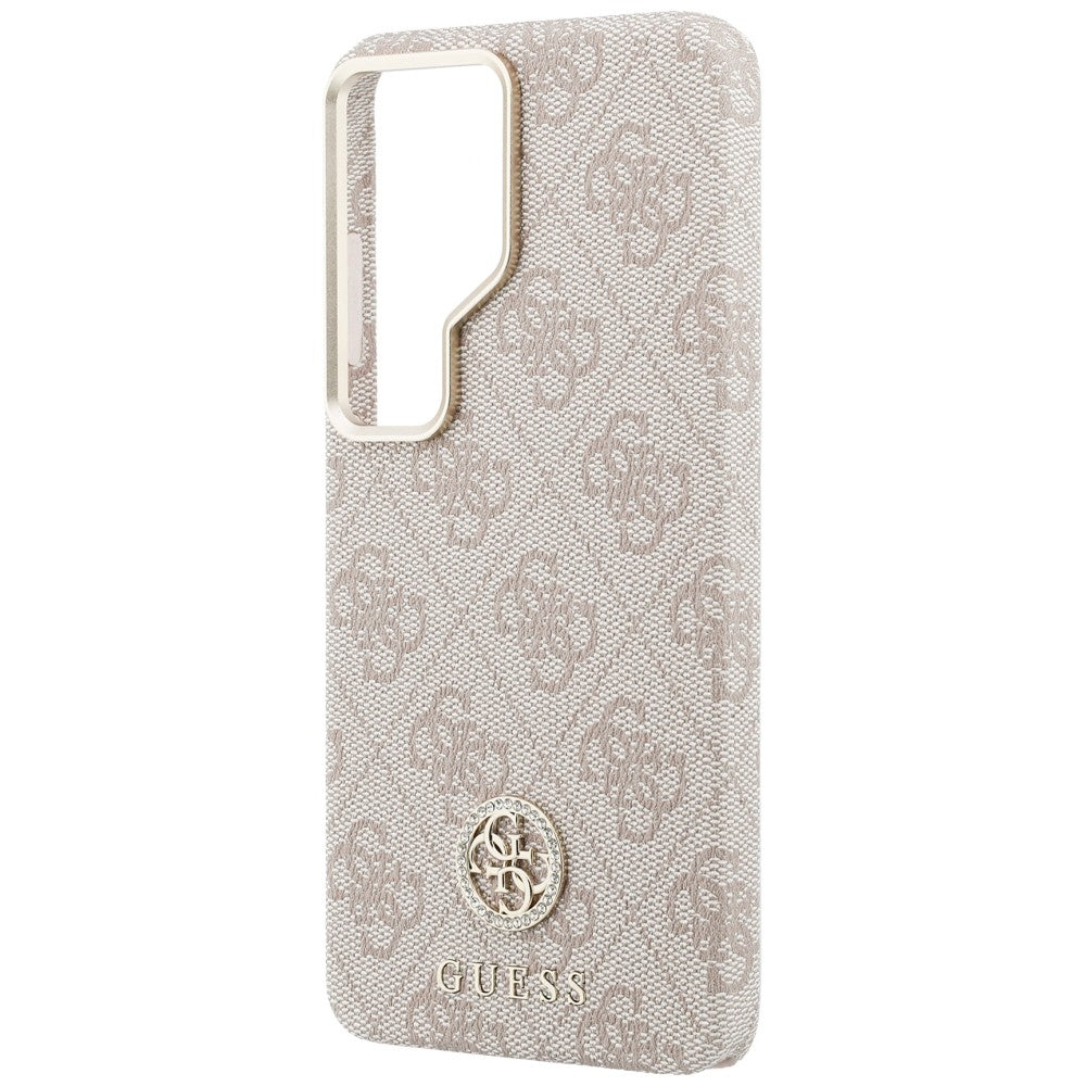 Калъф MagSafe за Samsung Galaxy S26 Ultra S948, Guess, Rhinestone Round Logo, Розов