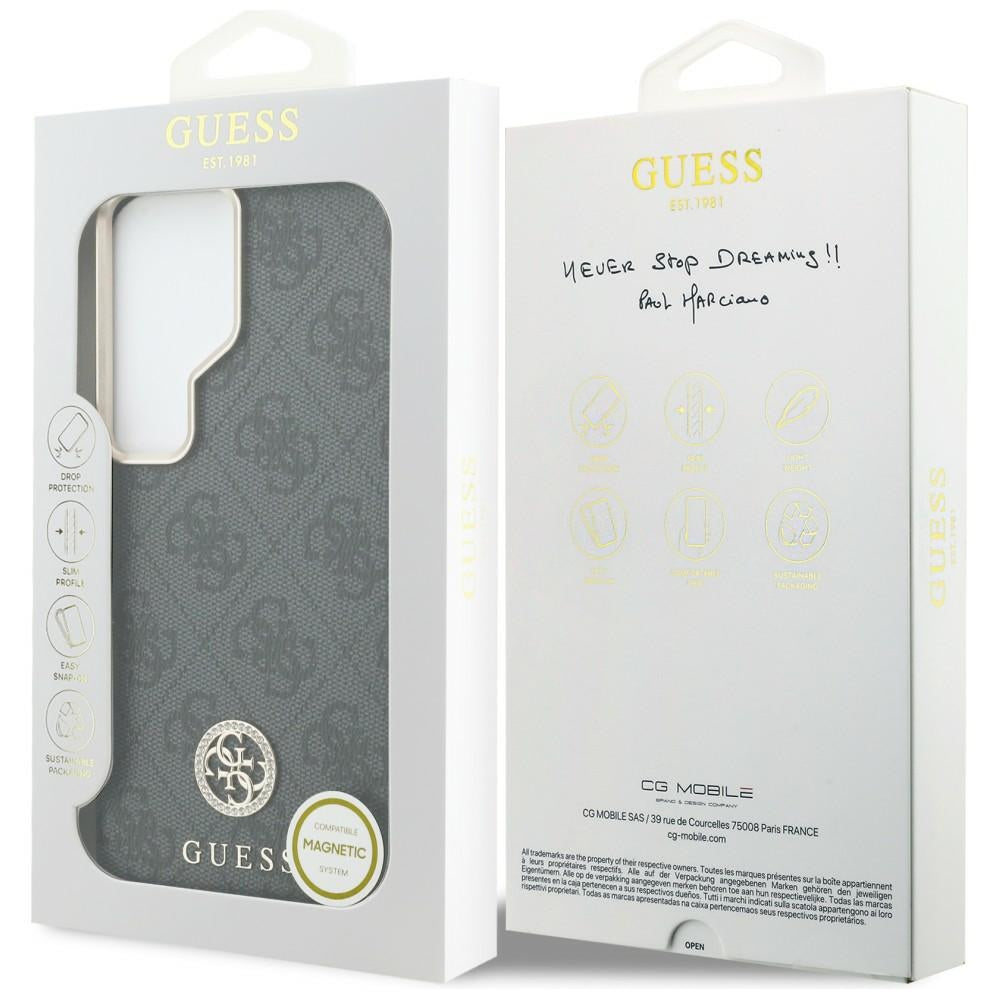 Калъф MagSafe за Samsung Galaxy S26 Ultra S948, Guess, Strass Round Logo, Черен