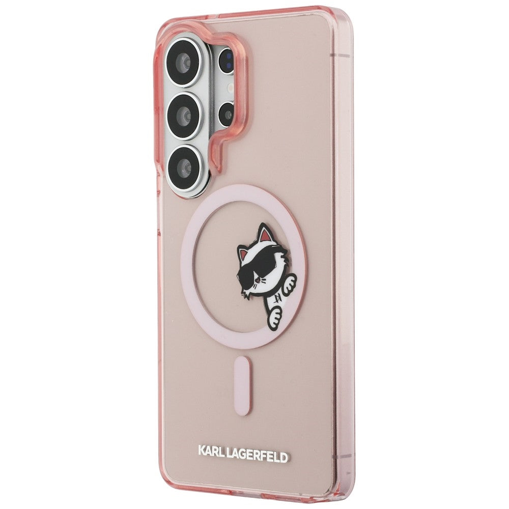 Калъф MagSafe за Samsung Galaxy S26 Ultra S948, Karl Lagerfeld, IML Choupette Peekaboo Logo, Розов