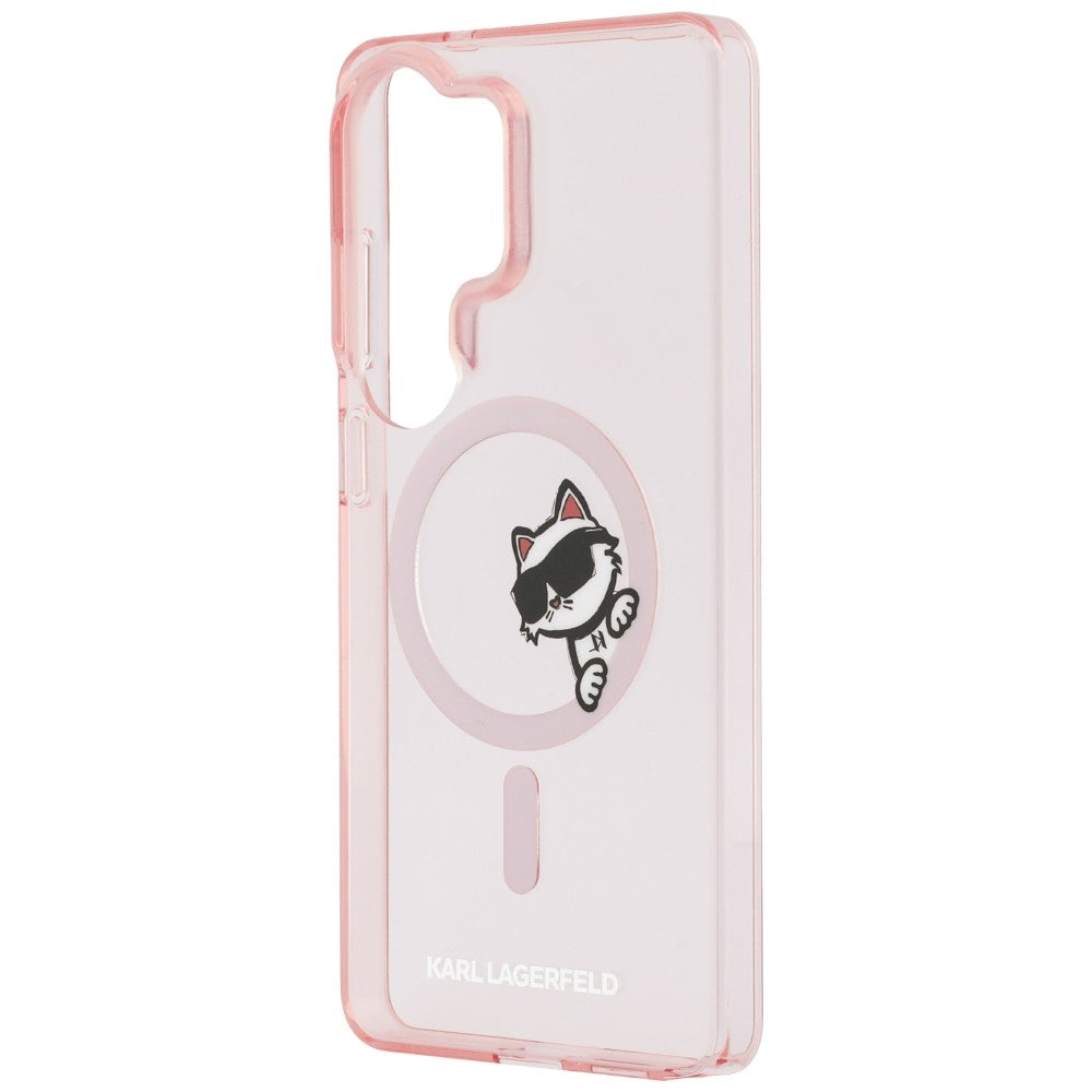 Калъф MagSafe за Samsung Galaxy S26 Ultra S948, Karl Lagerfeld, IML Choupette Peekaboo Logo, Розов