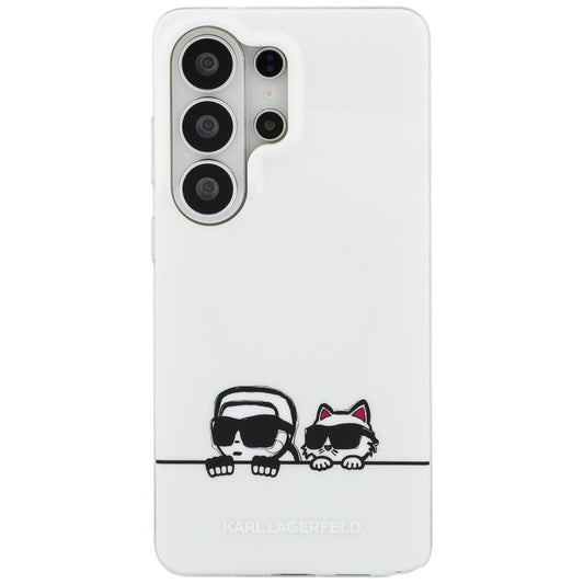 Калъф MagSafe за Samsung Galaxy S26 Ultra S948, Karl Lagerfeld, IML Karl & Choupette Peekaboo Logo, Бял