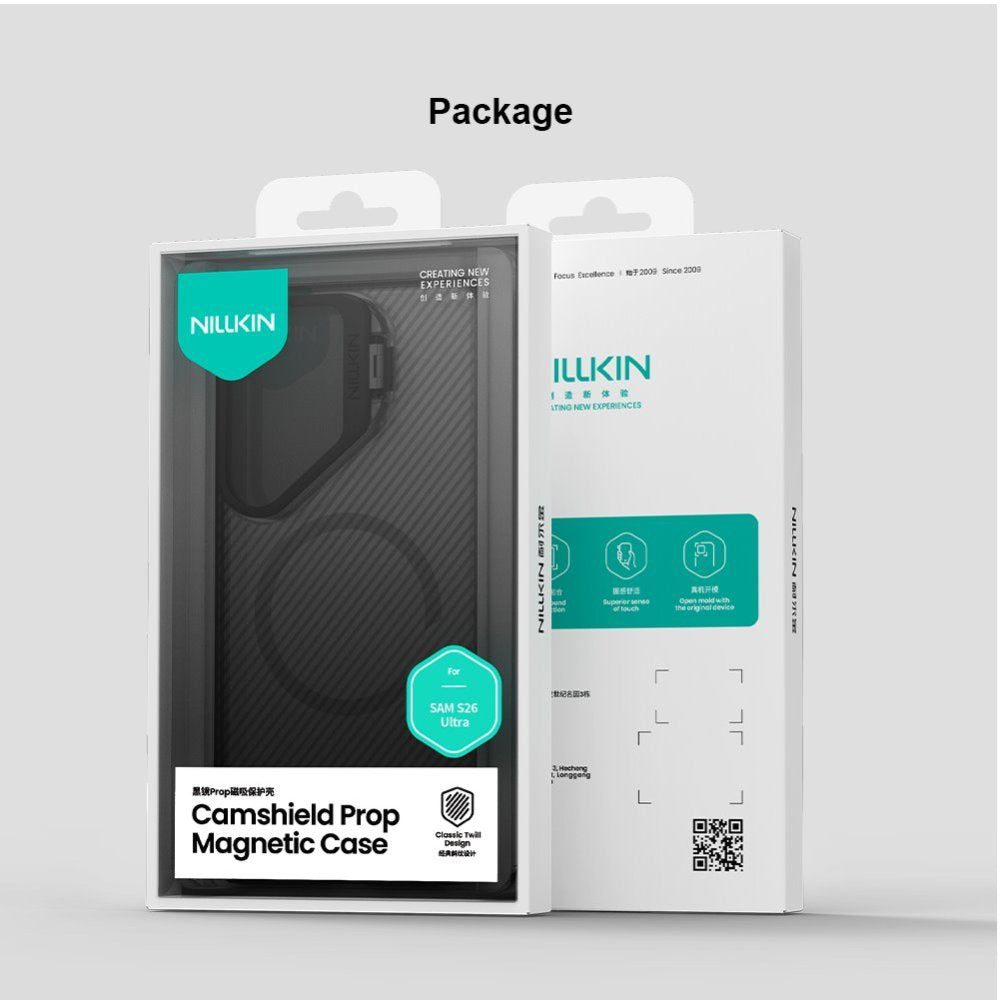 Калъф MagSafe за Samsung Galaxy S26 Ultra S948, Nillkin, CamShield Prop, Черен прозрачен
