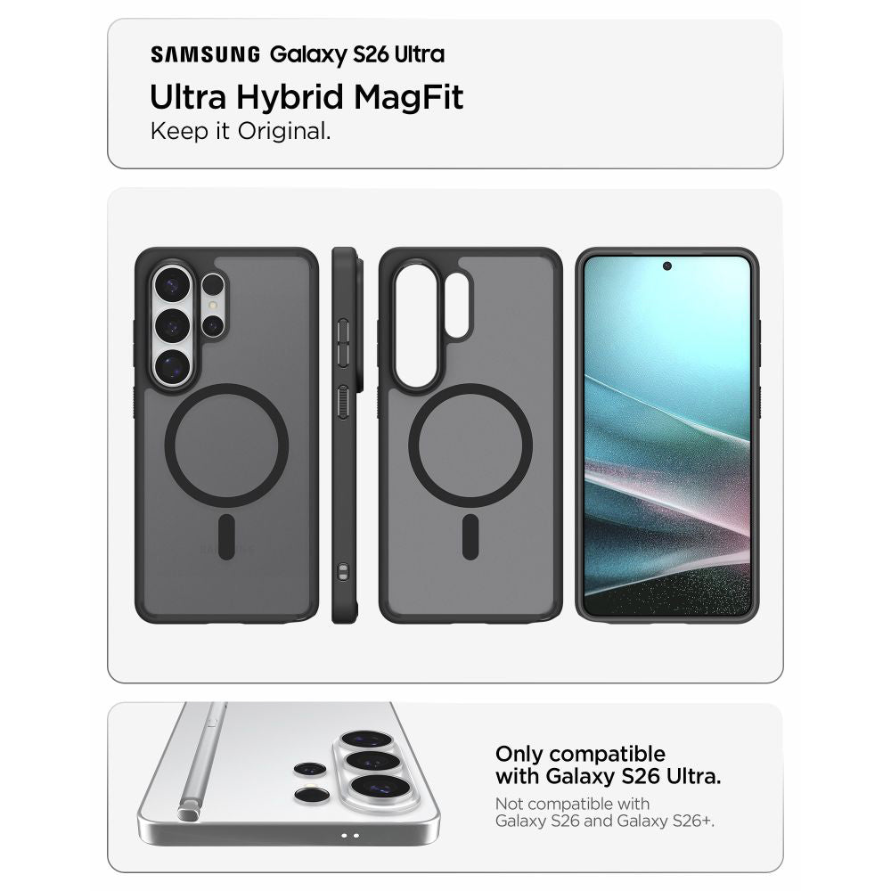 Калъф MagSafe за Samsung Galaxy S26 Ultra S948, Spigen, Ultra Hybrid, Черен мат ACS10681