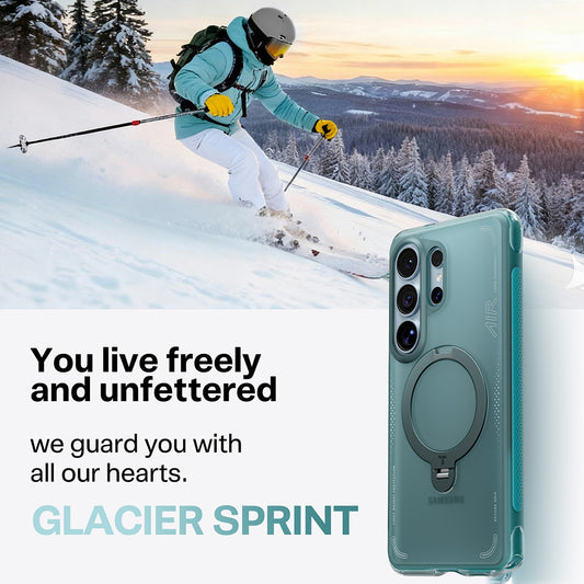 Калъф MagSafe за Samsung Galaxy S26 Ultra, Torras, Ostand Spin Air, Зелен