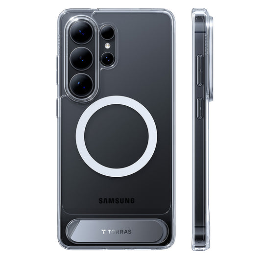Калъф MagSafe за Samsung Galaxy S26 Ultra, Torras, Pstand, Прозрачен