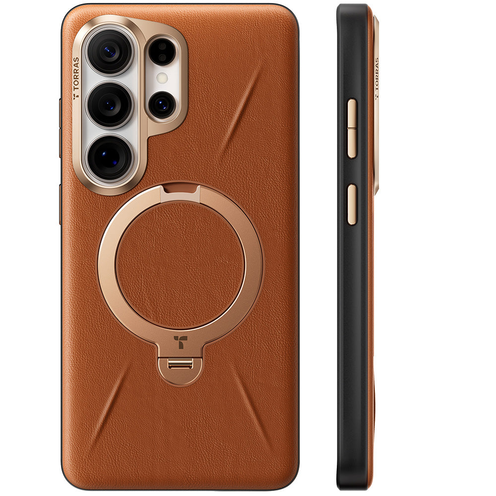 Калъф MagSafe за Samsung Galaxy S26 Ultra S948, Torras, QPRO Leather, Кафяв