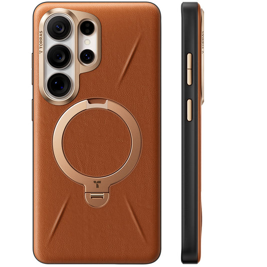 Калъф MagSafe за Samsung Galaxy S26 Ultra, Torras, QPRO Leather, Кафяв