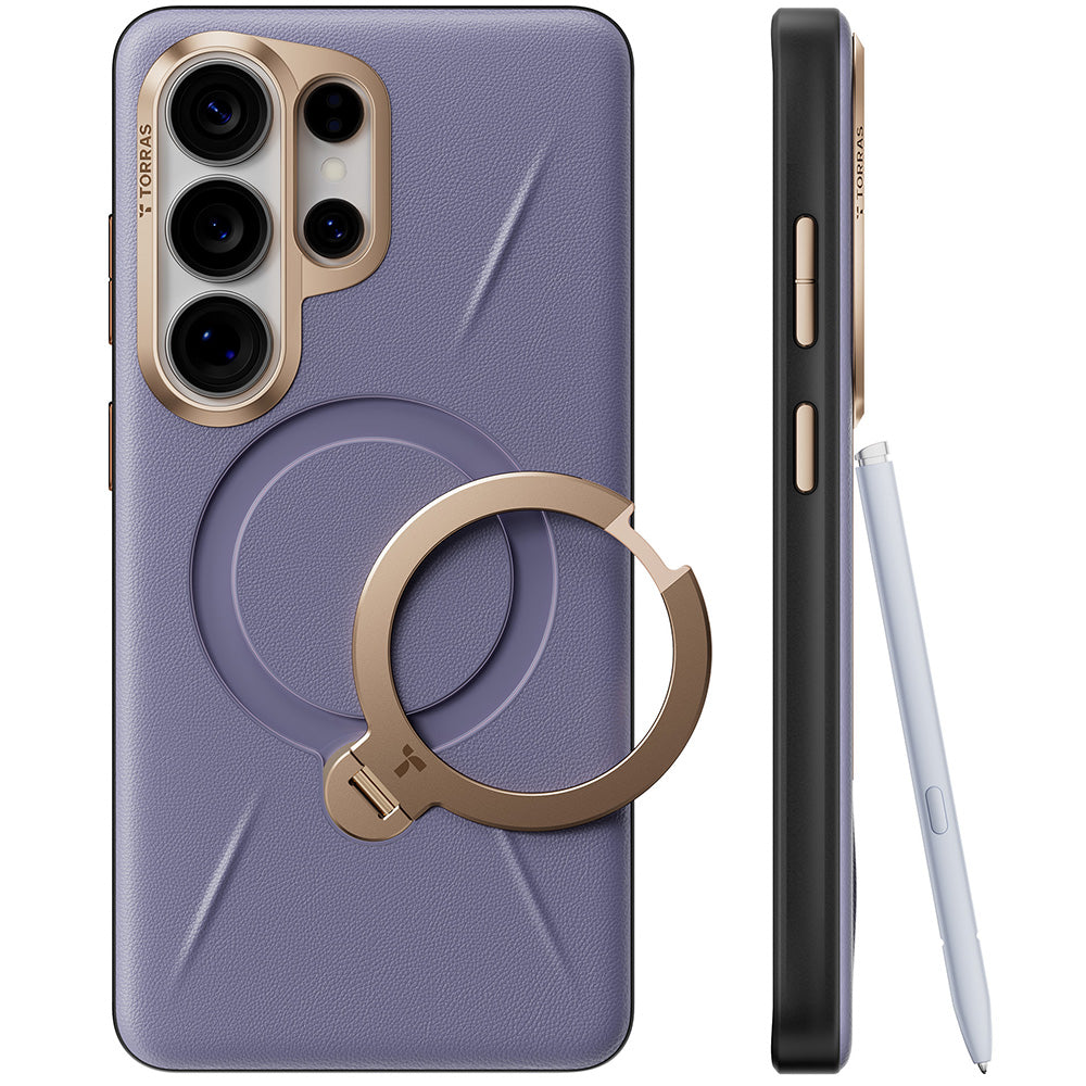 Калъф MagSafe за Samsung Galaxy S26 Ultra S948, Torras, QPRO Leather, Лилав