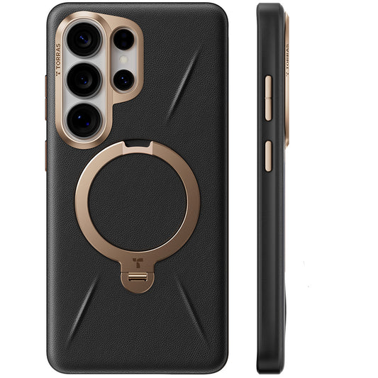 Калъф MagSafe за Samsung Galaxy S26 Ultra, Torras, QPRO Leather, Черен