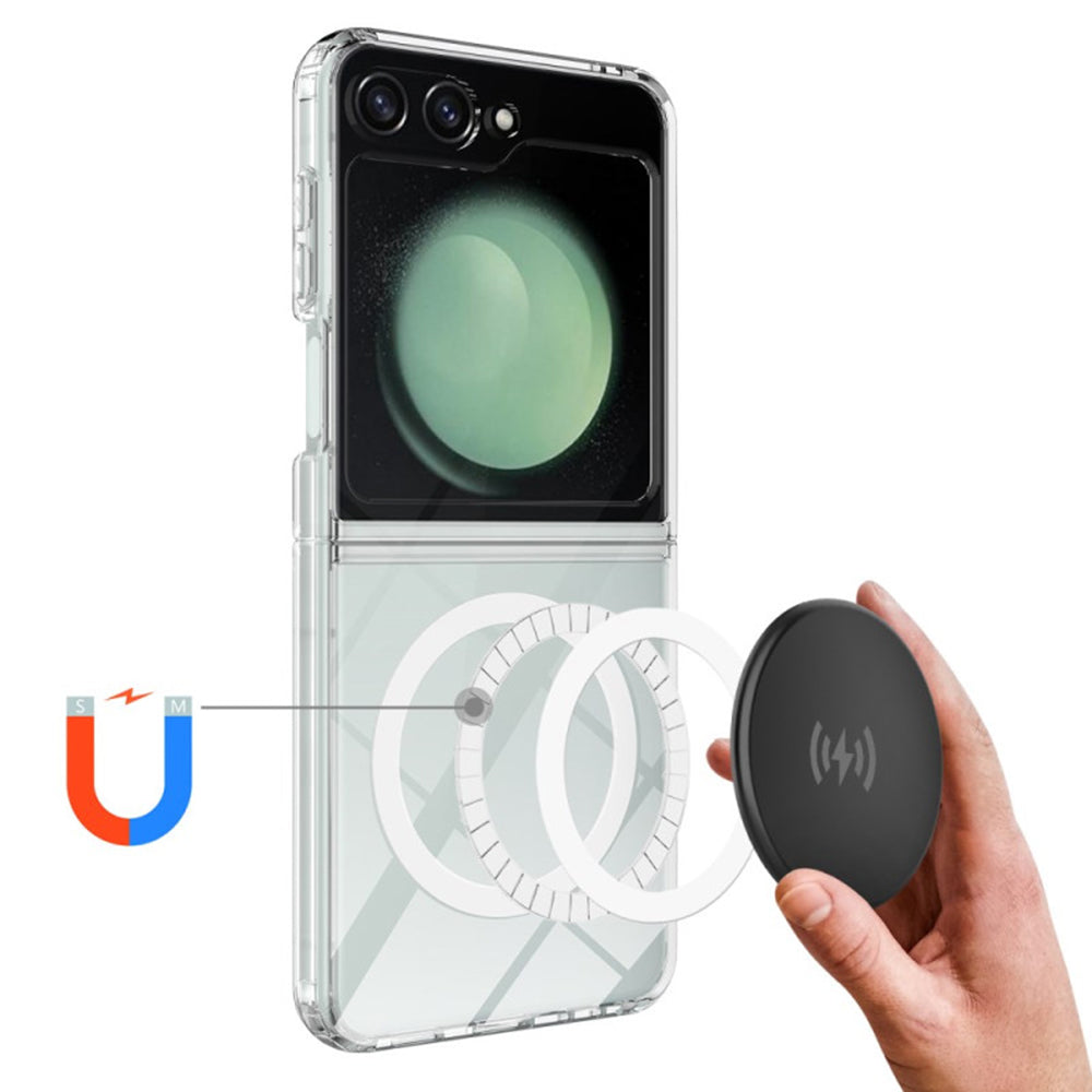Калъф MagSafe за Samsung Galaxy Z Flip7 FE F761 / Z Flip6 F741, Techsuit, Pro, Прозрачен
