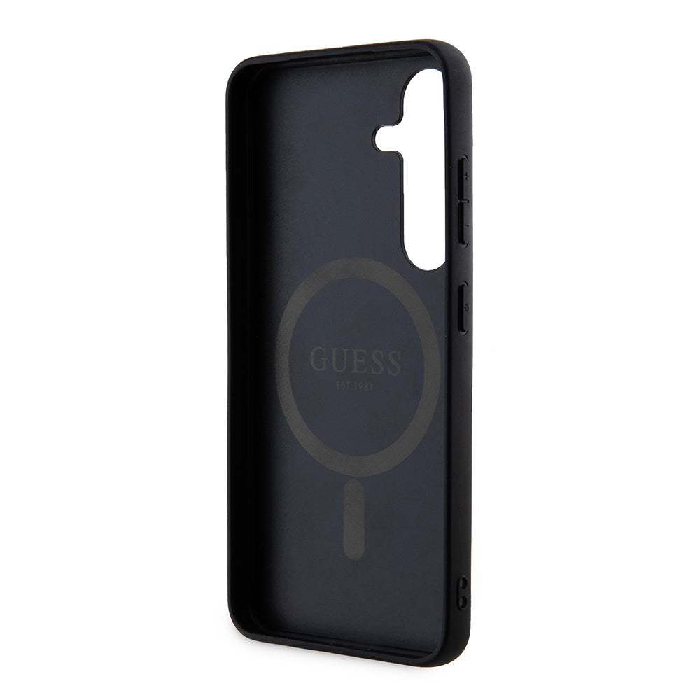 Калъф MagSafe за Samsung Galaxy Z Flip7 F766, Guess, 4G Collection, Черен