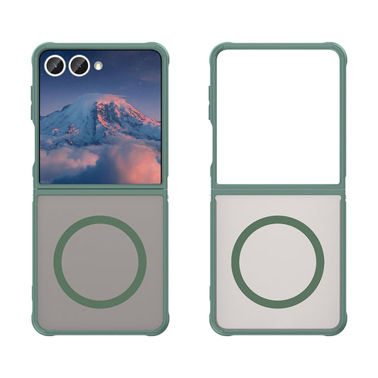Калъф MagSafe за Samsung Galaxy Z Flip7 F766, Techsuit, HaloFrost II, Зелен