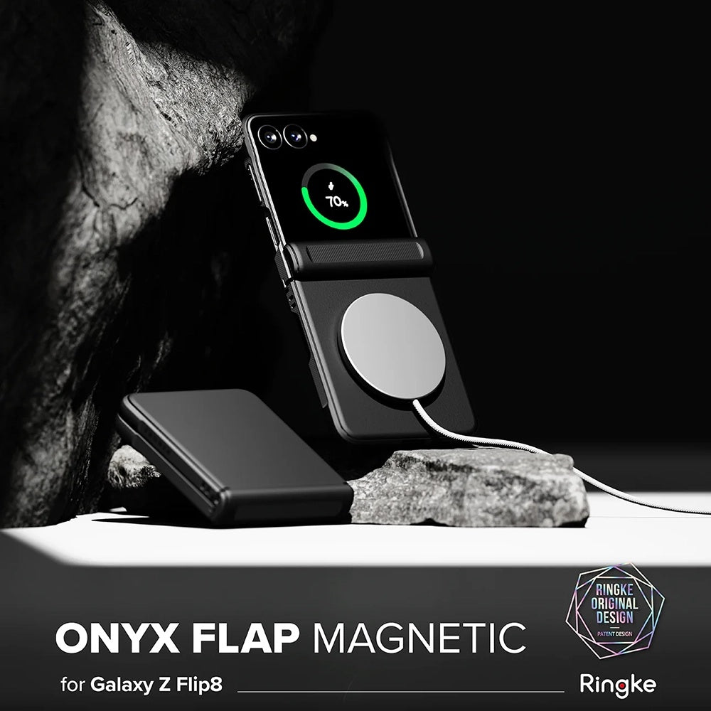 Калъф MagSafe за Samsung Galaxy Z Flip8 F776, Ringke, Onyx Flap, Черен