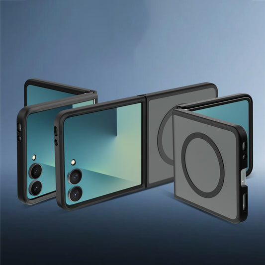 Калъф MagSafe за Samsung Galaxy Z Flip8 F776, Techsuit, PureFrost, Черен сатен