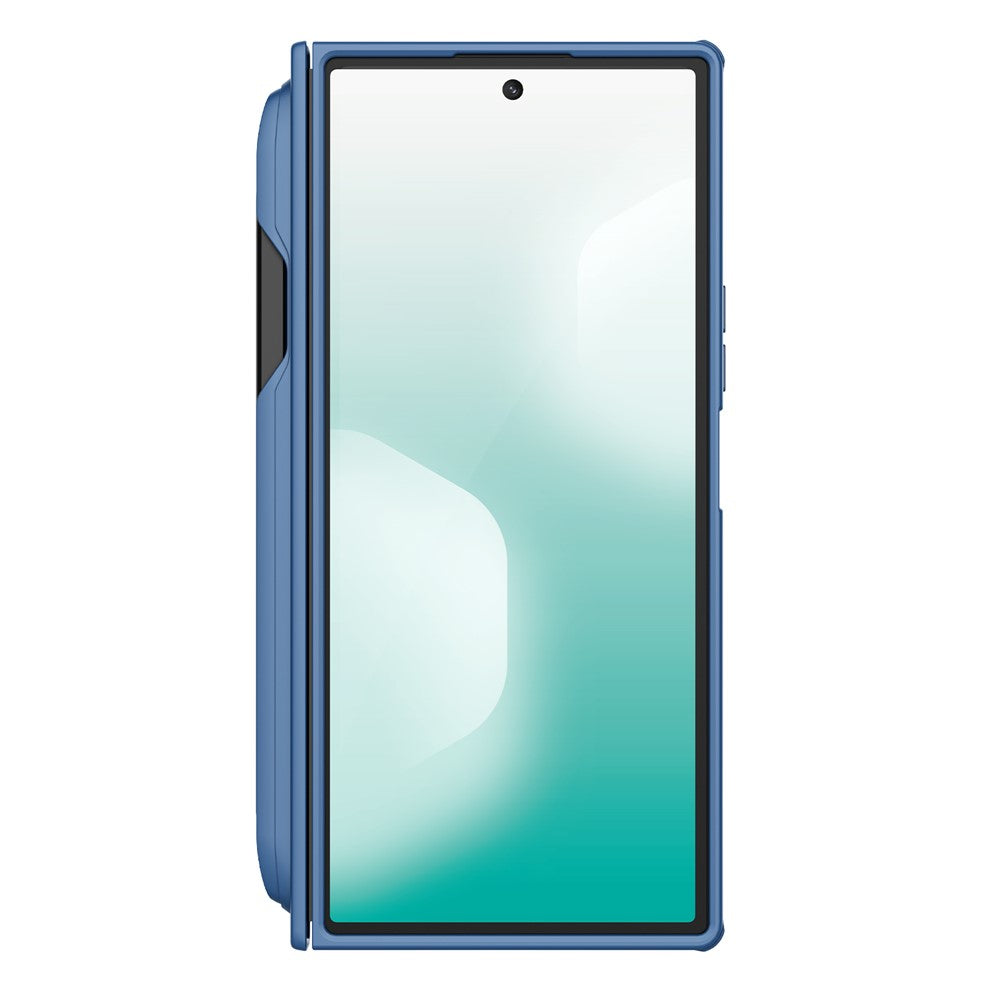 Калъф MagSafe за Samsung Galaxy Z Fold7 F966, Nillkin, Super Frosted Shield с държач за писалка, Син