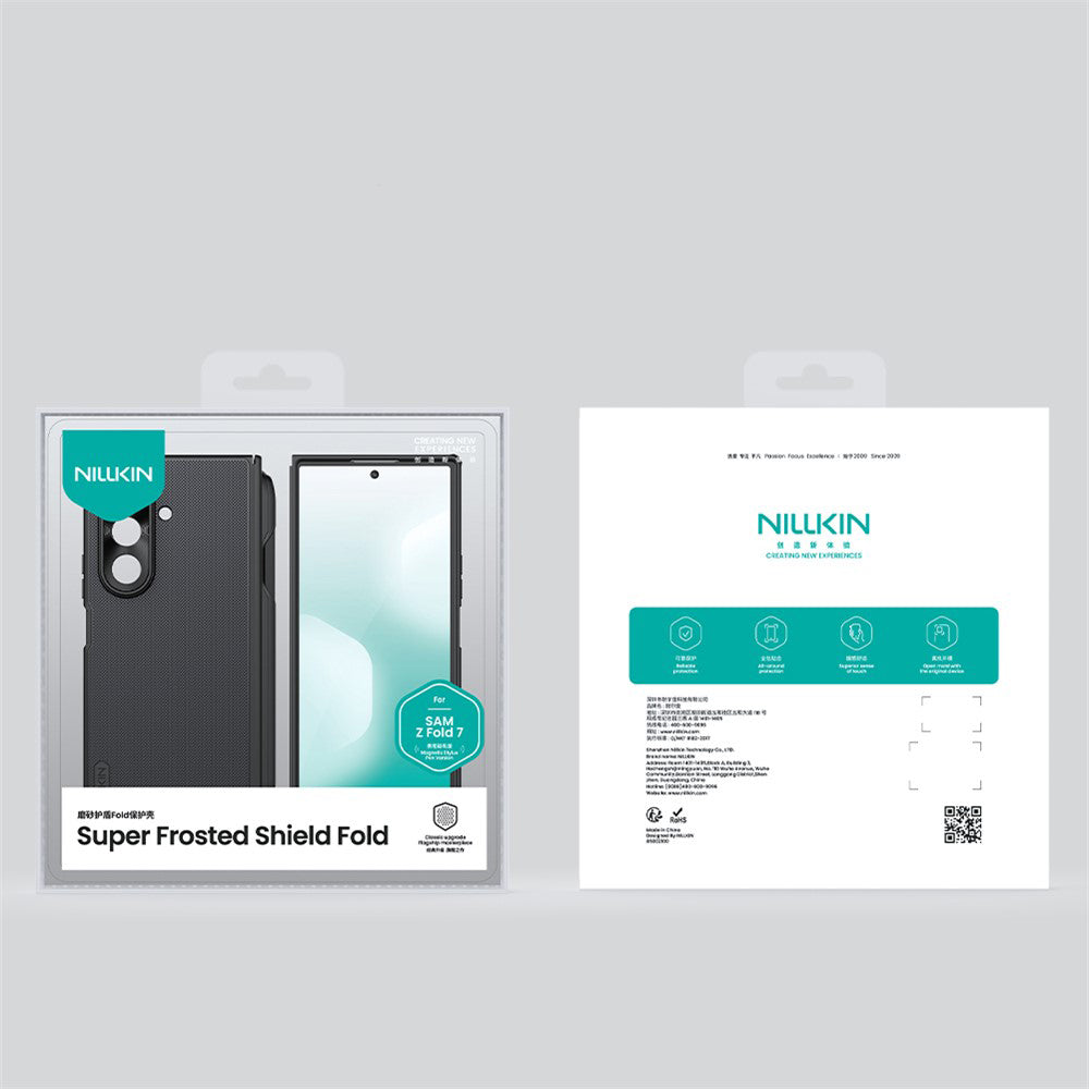 Калъф MagSafe за Samsung Galaxy Z Fold7 F966, Nillkin, Super Frosted Shield с държач за писалка, Син