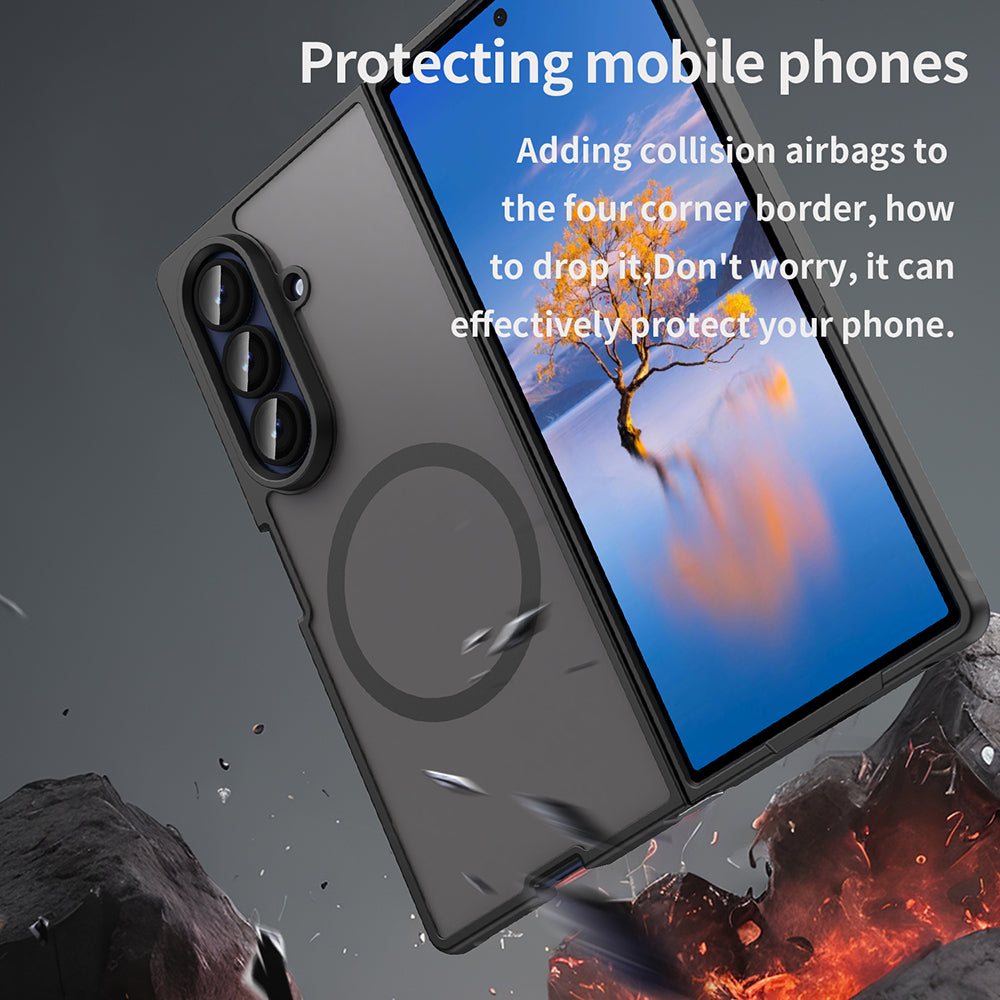 Калъф MagSafe за Samsung Galaxy Z Fold7 F966, Techsuit, HaloFrost II, Черен
