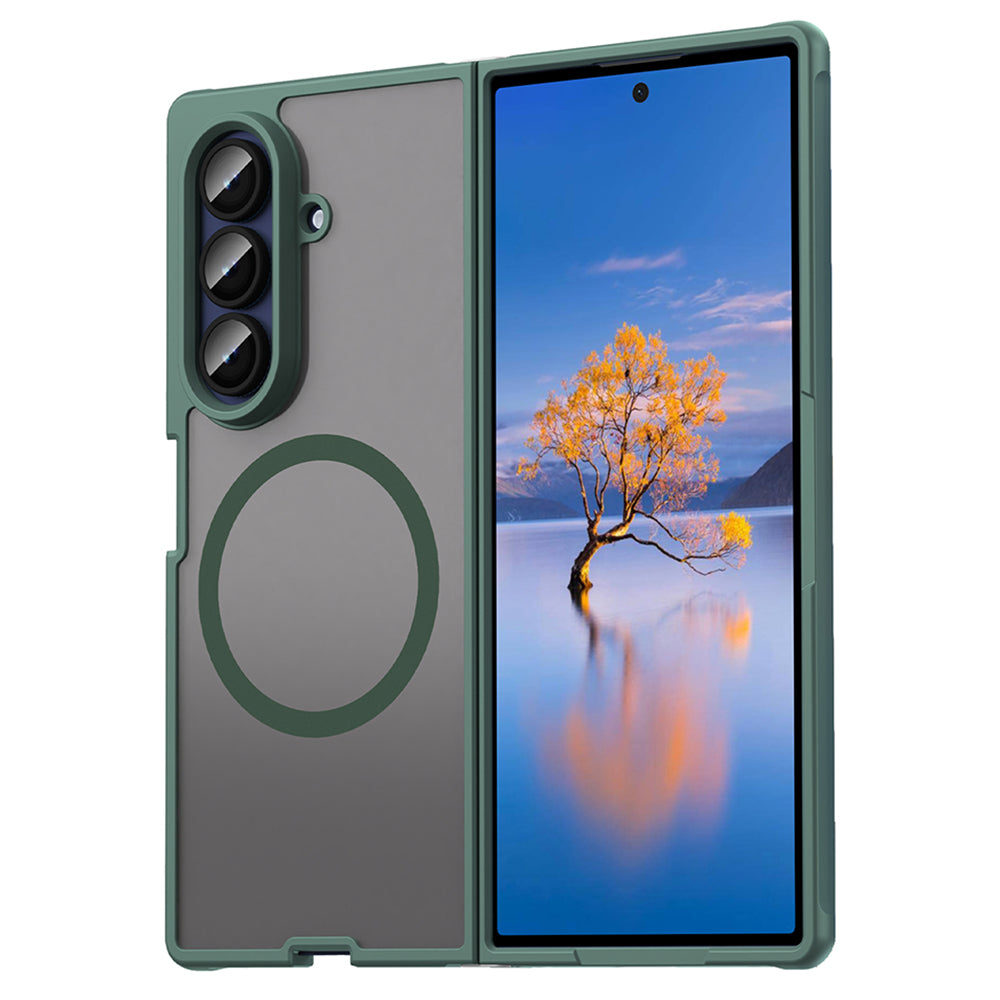 Калъф MagSafe за Samsung Galaxy Z Fold7 F966, Techsuit, HaloFrost II, Зелен