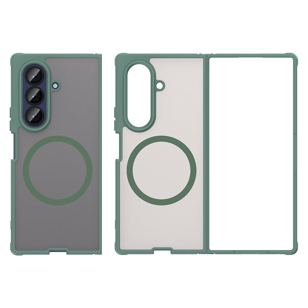 Калъф MagSafe за Samsung Galaxy Z Fold7 F966, Techsuit, HaloFrost II, Зелен