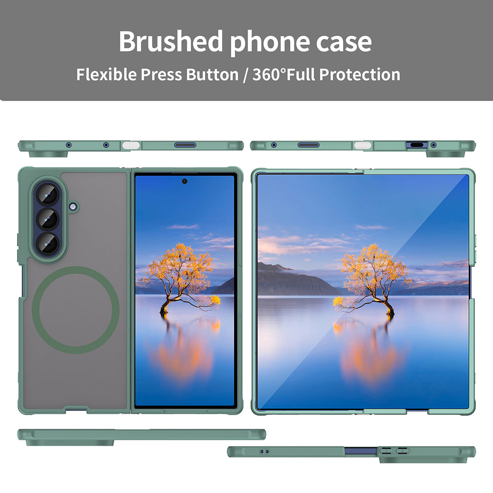 Калъф MagSafe за Samsung Galaxy Z Fold7 F966, Techsuit, HaloFrost II, Зелен