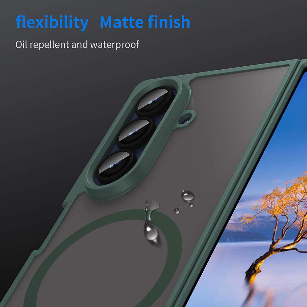 Калъф MagSafe за Samsung Galaxy Z Fold7 F966, Techsuit, HaloFrost II, Зелен