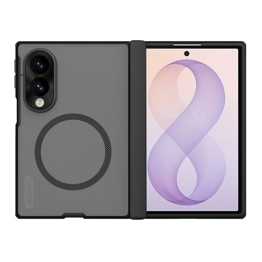 Калъф MagSafe за Samsung Galaxy Z Fold8 F971, Nillkin, Super Frosted Shield, Черен прозрачен