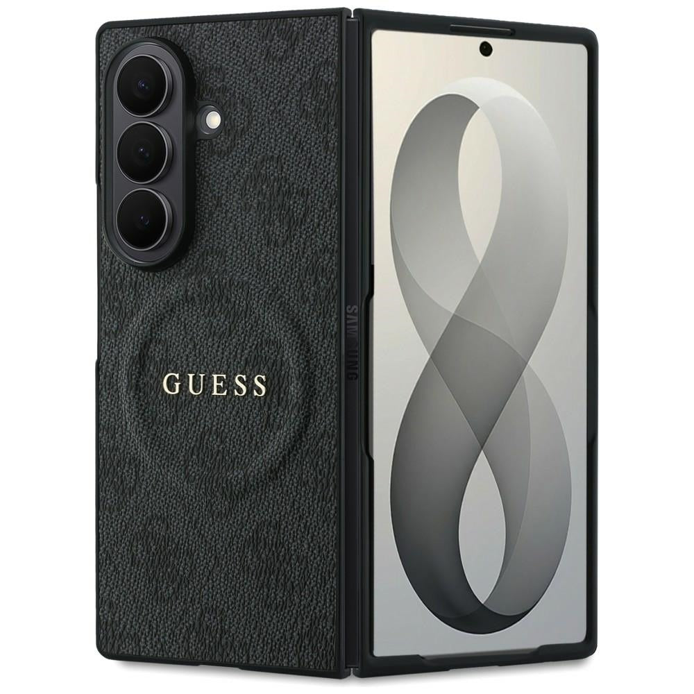 Калъф MagSafe за Samsung Galaxy Z Fold8 Ultra F976, Guess, 4G Leather Classic, Черен