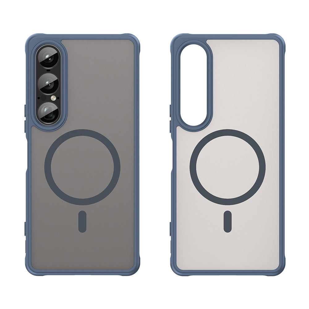 Калъф MagSafe за Sony Xperia 1 VII, Techsuit, HaloFrost II, Тъмносин