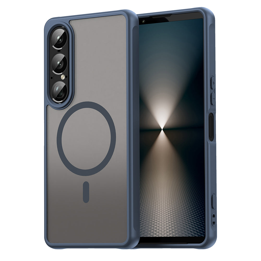 Калъф MagSafe за Sony Xperia 1 VII, Techsuit, HaloFrost II, Тъмносин