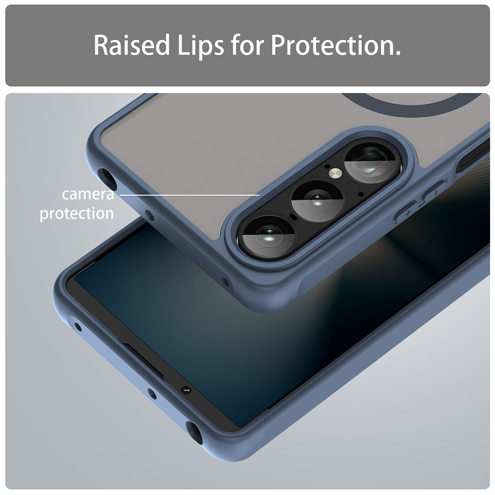 Калъф MagSafe за Sony Xperia 1 VII, Techsuit, HaloFrost II, Тъмносин