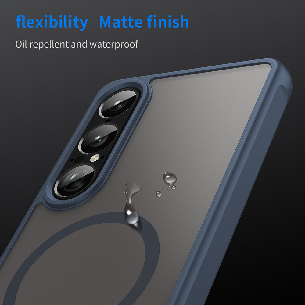 Калъф MagSafe за Sony Xperia 1 VII, Techsuit, HaloFrost II, Тъмносин
