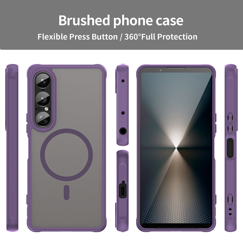 Калъф MagSafe за Sony Xperia 1 VII, Techsuit, HaloFrost II, Лилав