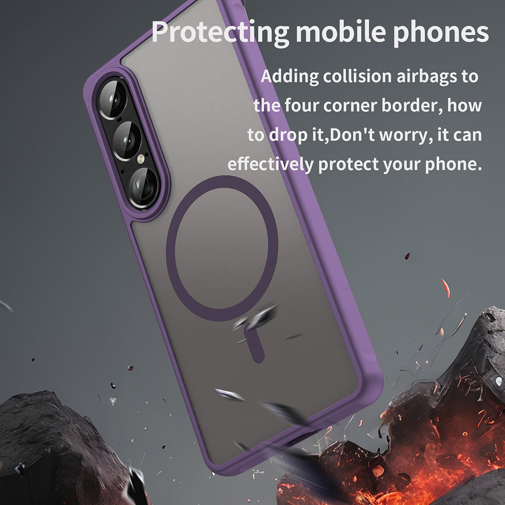 Калъф MagSafe за Sony Xperia 1 VII, Techsuit, HaloFrost II, Лилав