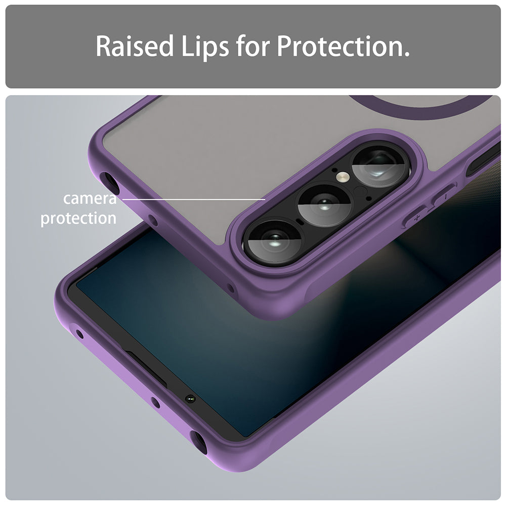 Калъф MagSafe за Sony Xperia 1 VII, Techsuit, HaloFrost II, Лилав