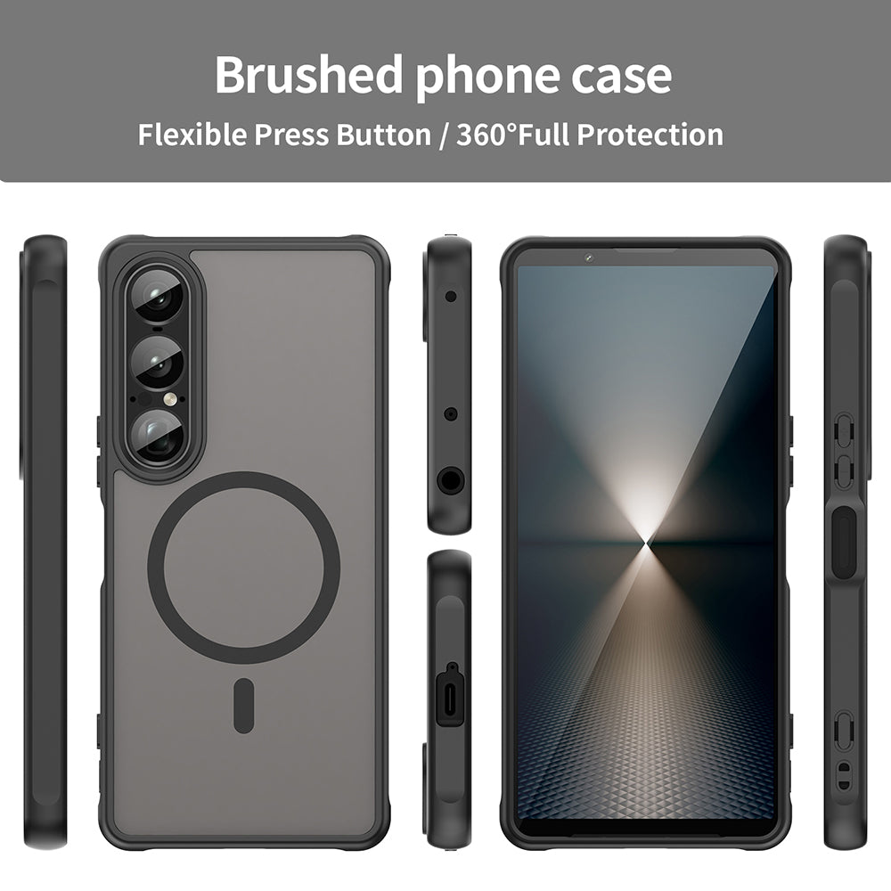 Калъф MagSafe за Sony Xperia 1 VII, Techsuit, HaloFrost II, Черен
