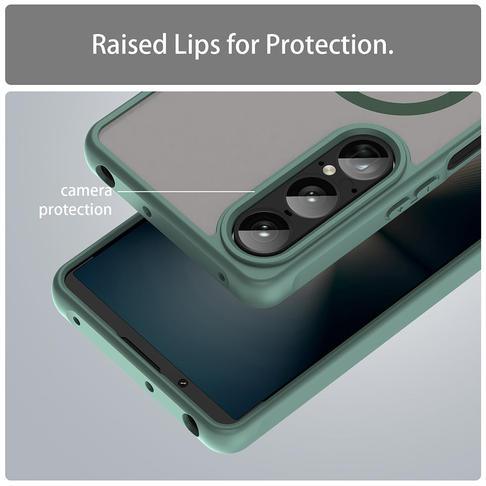 Калъф MagSafe за Sony Xperia 1 VII, Techsuit, HaloFrost II, Зелен