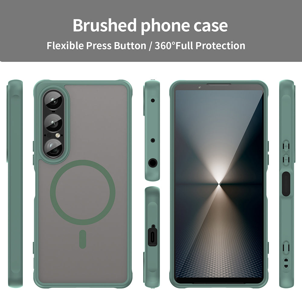 Калъф MagSafe за Sony Xperia 1 VII, Techsuit, HaloFrost II, Зелен