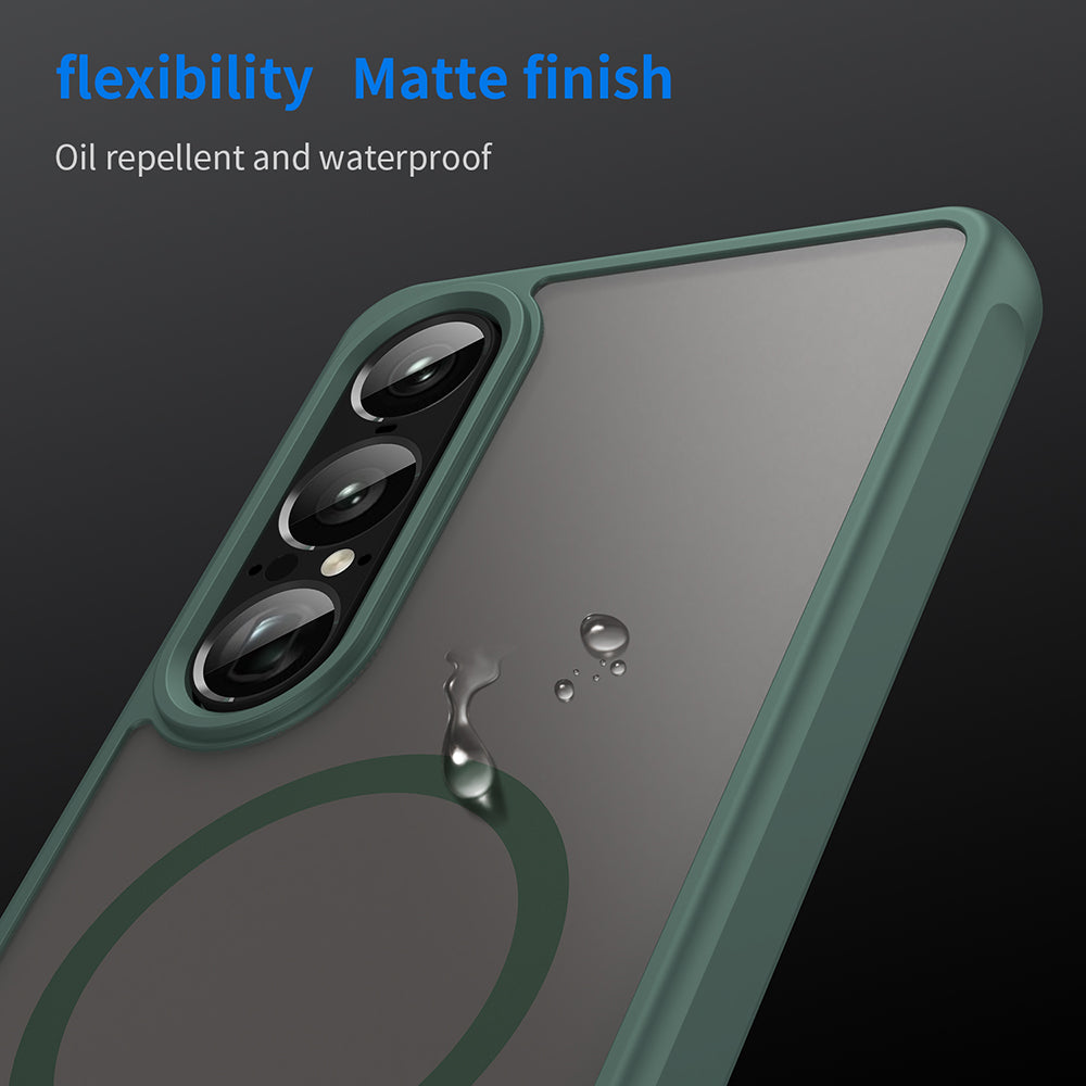 Калъф MagSafe за Sony Xperia 1 VII, Techsuit, HaloFrost II, Зелен