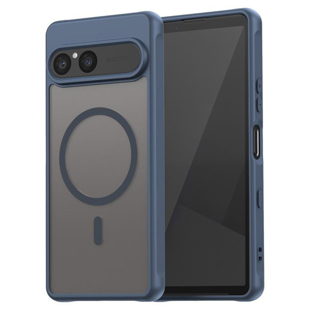 Калъф MagSafe за Sony Xperia 10 VII, Techsuit, HaloFrost II, Тъмносин