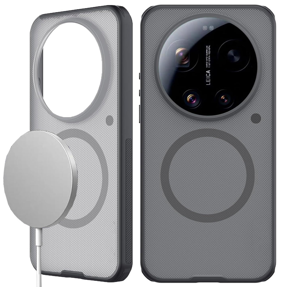 Калъф MagSafe за Xiaomi 17 Ultra, Nillkin, Super Shield Pro, Черен Прозрачен Сатениран