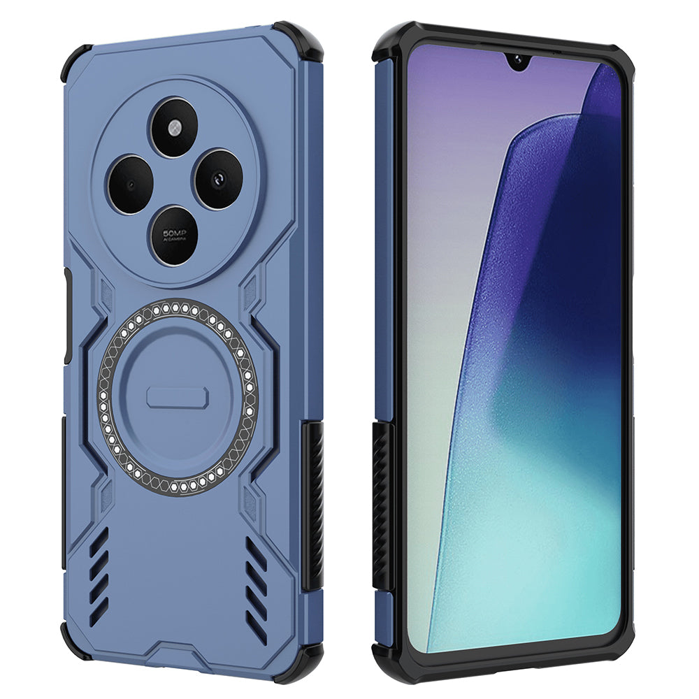 Калъф MagSafe за Xiaomi Poco C75 / Redmi 14C, Techsuit, ArmorMag, Син