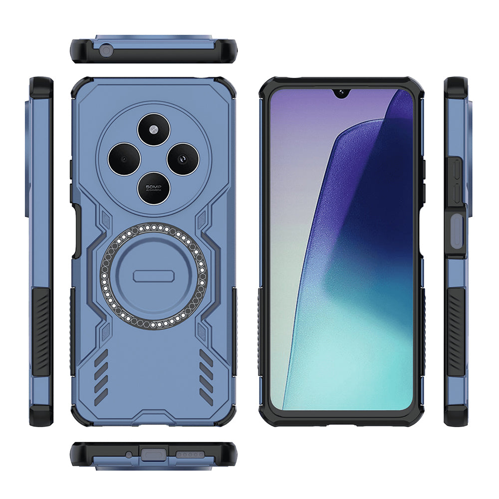 Калъф MagSafe за Xiaomi Poco C75 / Redmi 14C, Techsuit, ArmorMag, Син