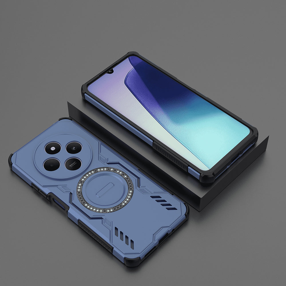 Калъф MagSafe за Xiaomi Poco C75 / Redmi 14C, Techsuit, ArmorMag, Син