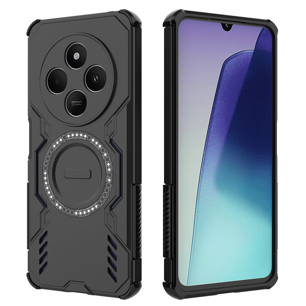Калъф MagSafe за Xiaomi Poco C75 / Redmi 14C, Techsuit, ArmorMag, Черен