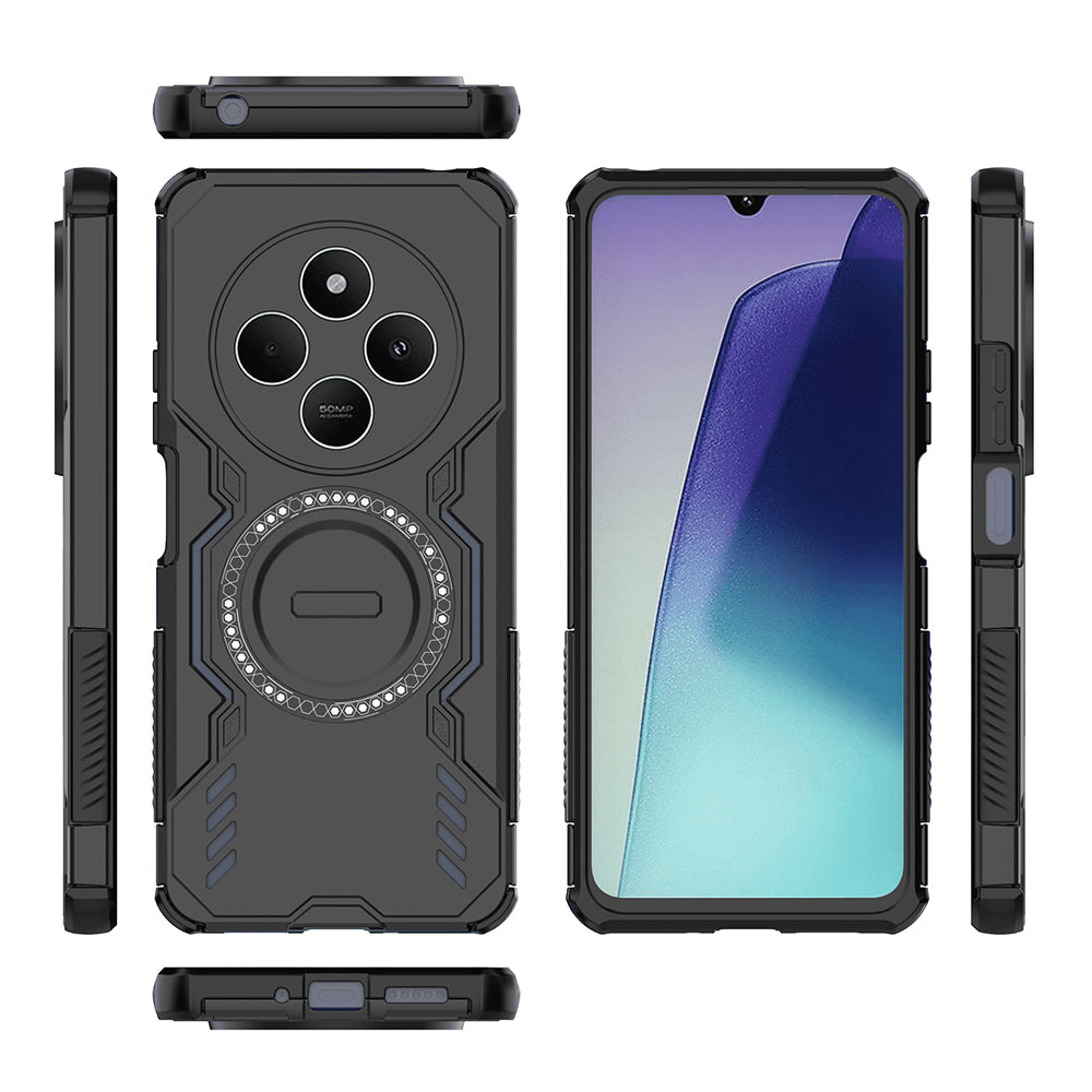 Калъф MagSafe за Xiaomi Poco C75 / Redmi 14C, Techsuit, ArmorMag, Черен