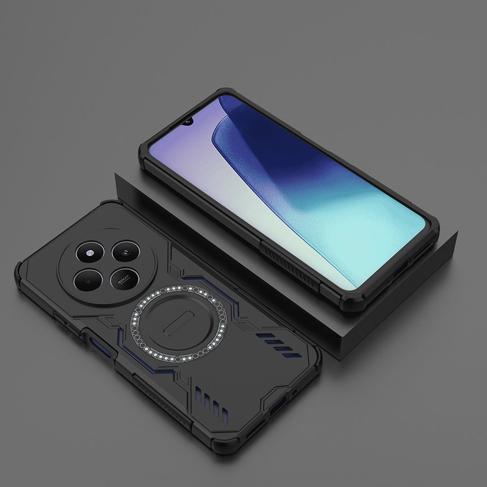 Калъф MagSafe за Xiaomi Poco C75 / Redmi 14C, Techsuit, ArmorMag, Черен