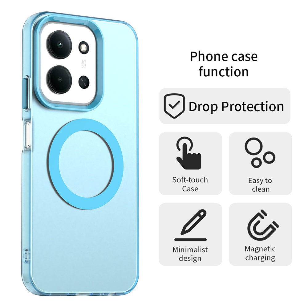 Калъф MagSafe за Xiaomi Poco C85 4G / Redmi 15C 5G / 15C 4G, Techsuit, CandyCase, Син