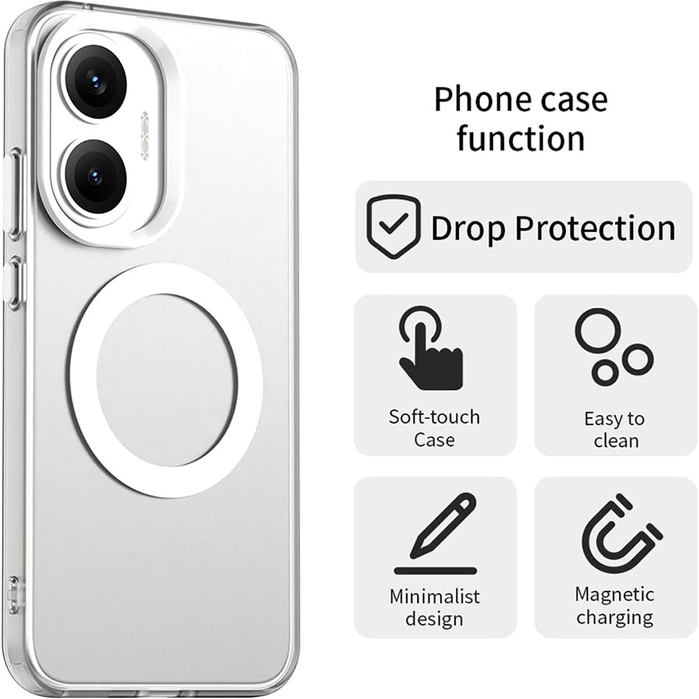 MagSafe калъф за Xiaomi Poco F7, Techsuit, CandyCase, бял