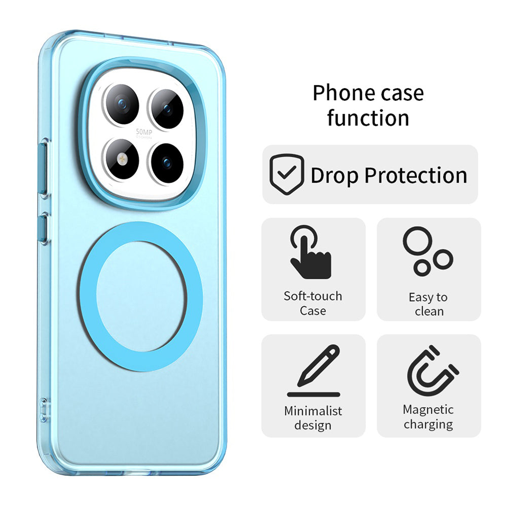 Калъф MagSafe за Xiaomi Poco M8 Pro / Redmi Note 15 Pro+ 5G, Techsuit, CandyCase, Син