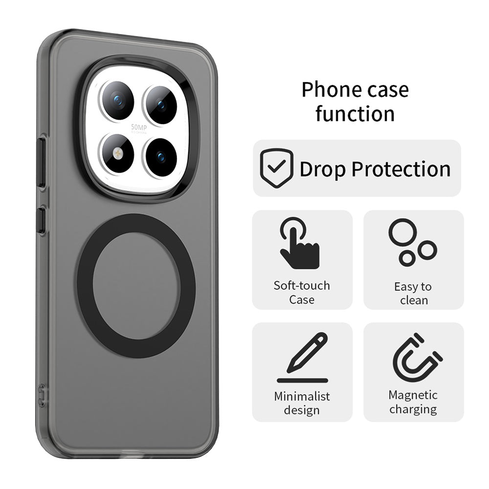 Калъф MagSafe за Xiaomi Poco M8 Pro / Redmi Note 15 Pro+ 5G, Techsuit, CandyCase, Черен